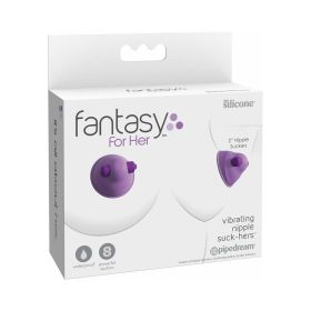 Fantasy For Her Silicone Vibrating Nipple Suck-Hers Purple