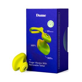 Dame Fin 2.0 Finger Vibrator Citrus