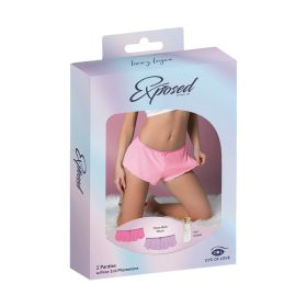 Magic Silk Pheromone Panties Flowy Mesh Short 2-Pack Lilac/Rose L/XL