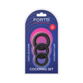 Forto F-39: Trio Cockring Set Black