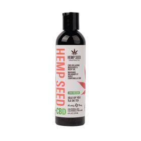 Earthly Body Hemp Seed CBD Relaxing Massage and Body Oil Isle of You 8 oz.