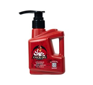 Cock Oil Water-Based Lubricant Plastic Bottle with Pump Top 10 oz.