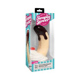 Simply Sweet Chocolate Dipped Banana Split Premium Silicone Dildo