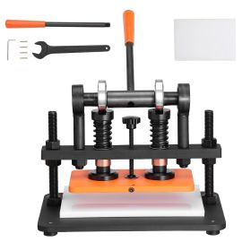 Leather Cutting Machine, 10.2 x 5.9 in Embossing Plate Manual Die Cutter, 0.47 in Pressure Stroke Dual Guide Shafts Die Cut Machine