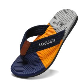Men's flip flops; beach slippers (colour: Military green, size: 44)